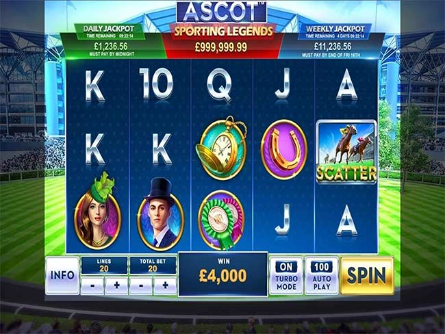 Ascot Sporting Legends Slot Game Screenshot
