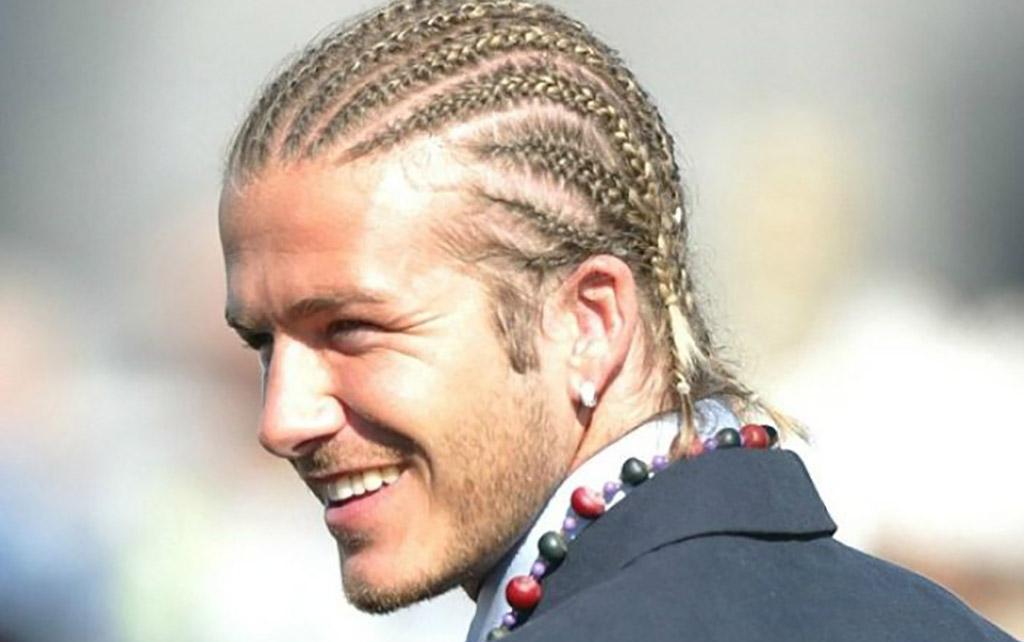 David Beckham cornrows braids