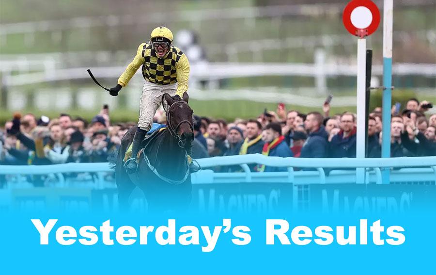 Yesterdays Horse Racing Results